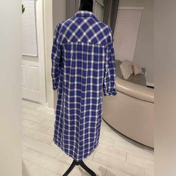 L.L.Bean Women's cotton Scotch Plaid Flannel Nightgown S - Picture 3 of 8